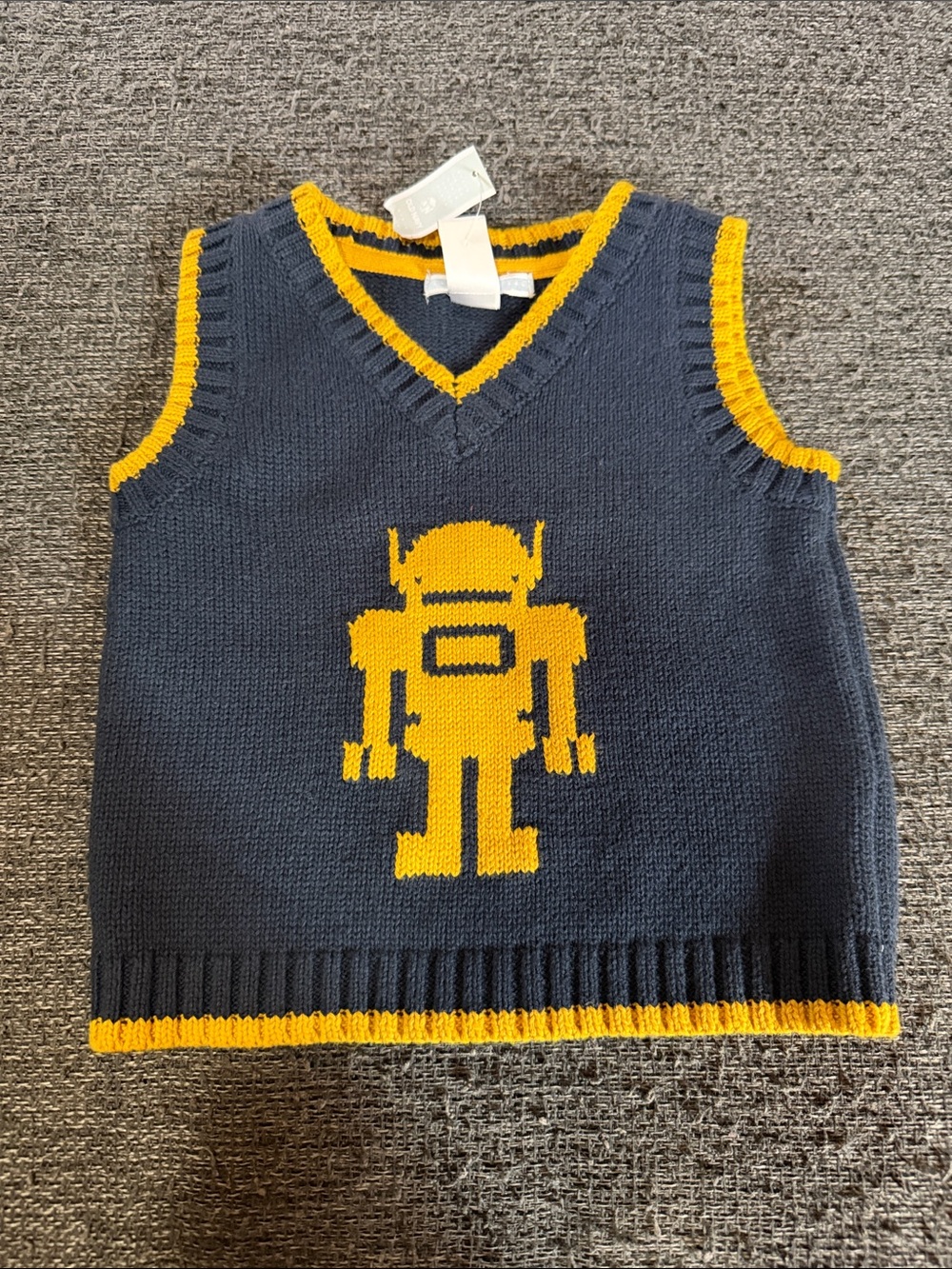 Vintage Toddler Robot Sweater Vest